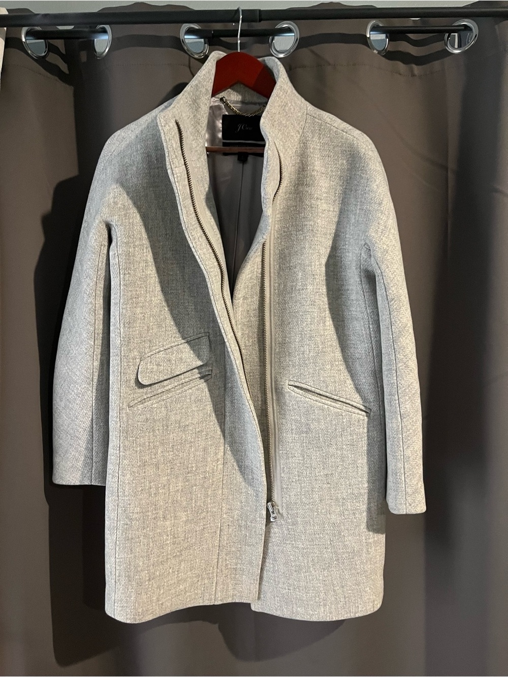 J. Crew Light Gray Wool Blend Pea Coat